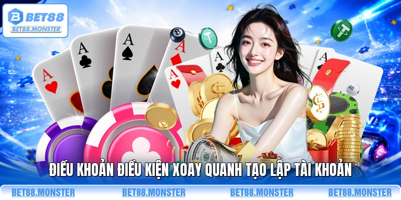 Điều khoản điều kiện xoay quanh tạo lập tài khoản
