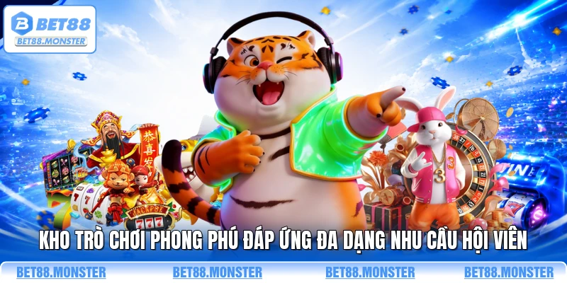 Kho trò chơi phong phú đáp ứng đa dạng nhu cầu hội viên